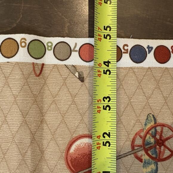 Vtg P Kaufmann Carousel Horse Fabric Tan‎ Geometric Circus Rocking Racing 53x54” - Picture 9 of 16